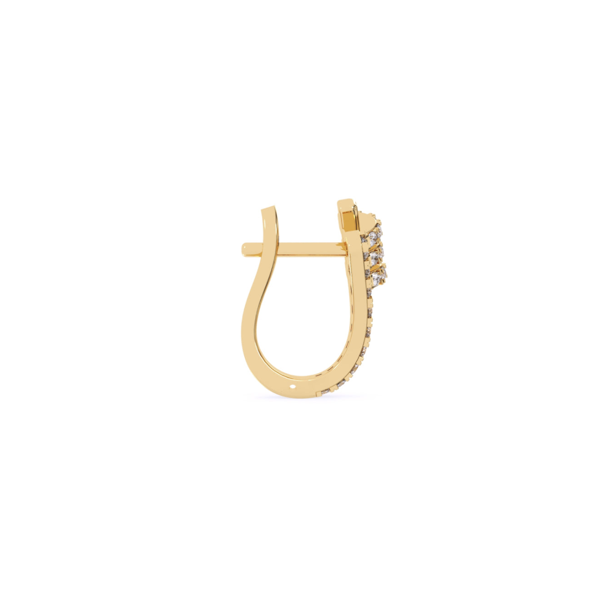 Antique Round Diamond Hoop Earrings For Her